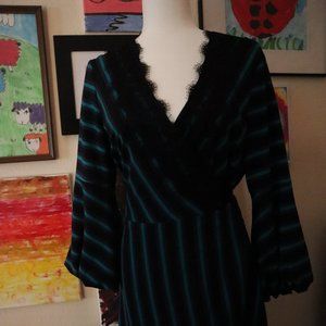 Gorgeous Stripe Wrap Dress Medium